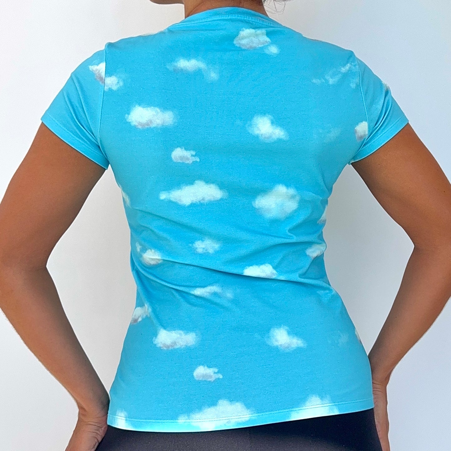 cloudy sky print shirt - back
